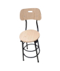 iShopping - Easy Shop Wooden Chair in Color Coated Steel Material 2.5 Ft - Light Brown
