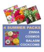 iShopping - DIY Store Zinnia Cosmos Balasm Cockcomb Flower Seeds
