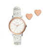 iShopping - Fossil Neely Woemn's Watch And Jwellery Box Set White (ES4383SET)