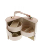 iShopping - G-Mart Pu Leather 3 Layer Round Jewelry Storage Box