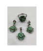 iShopping - Gilgit Bazaar Emerald Stone Silver Set (23)