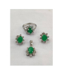 iShopping - Gilgit Bazaar Emerald Stone Silver Set (24)