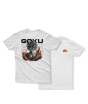 iShopping - Genteez Goku Front and Back Digital Printed T Shirt For Men-White-Extra Large
