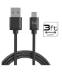 iShopping - Ghostek NRGline Micro USB Charging Cable 3ft Black