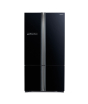 iShopping - Hitachi 4 Door French Bottom Freezer Refrigerator Glass Black 24 Cu ft (R-WB850P5M)