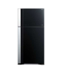 iShopping - Hitachi Super Big 2 Glass Door Freezer-on-Top Refrigerator 19 Cu Ft Black (R-VG800)