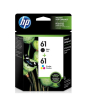 iShopping - HP 61 Ink Cartridges Black Tri-color (CH561WN, CH562WN) Pack Of 2