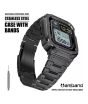 iShopping - Amband Stainless Steel Apple Watch Band & Case Comet Black (AMT-3042)