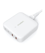 iShopping - Choetech 100W GAN 4 Ports Desktop Charger White – (PD8008)