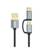 iShopping - Choetech 2-in-1 Micro-USB & USB-C to USB-A Cable – Black
