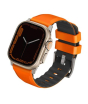 iShopping - Uniq Linus Airosoft Silicone Strap For Apple Watch Series 1-8 Ultra Volt Orange