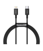 iShopping - Baseus Crystal Shine Series 20W Type-C To iPhone PD Fast Charging Data Cable 1.2M Black