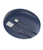 iShopping - Uniq Halo USB-A To Lightning Cable With Smart Cable Organiser - Marine Blue