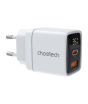 iShopping - Choetech PD35W USB-C and USB-A GaN Charger With Display (PD6052) -White