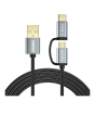 iShopping - Choetech 2 In 1 Micro-USB and USB-C to USB-A Cable Black (XAC-0012-102BK)