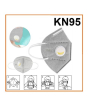 iShopping - Badar Store KN-95 Daily Protective 4 Layers Mask With Filter Grey (10 Pcs)