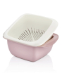 iShopping - Qlux Bowl And Strainer Pink/Cream (L-00450)