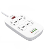 iShopping - Ldnio 3.0A 4 Ports USB Charger With 4 Universal Socket