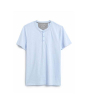 iShopping - MBN Textile Men's Plain T shirt Sky Blue - 1 Pcs