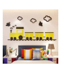 iShopping - LookNBuy Cartoon Train Wall Art (0088)-Yellow