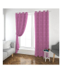 iShopping - Maguari Lining Jacquard Curtains 2 Pcs Light Pink