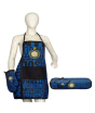 iShopping - Maguari Printed Apron Pot Holder With Pair Of Gloves Blue