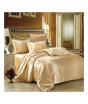 iShopping - Maguari Silk Satin Spread Double Bed Sheet Light Brown