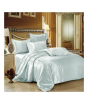 iShopping - Maguari Silk Satin Spread King Bed Sheet Sky Blue