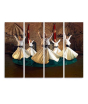 iShopping - Maguari Sufism Vintage Synthetic Canvas Small Wall Frame 4 Pcs (0673)