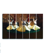 iShopping - Maguari Sufism Vintage Synthetic Canvas Small Wall Frame 6 Pcs (0675)