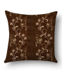 iShopping - Maguari Taffeta Flowers Cushion Brown