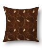iShopping - Maguari Taffeta Leafs Cushion Brown