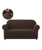 iShopping - Maguari Ultra Stretch Jacquard 5 Seater Sofa Cover Brown