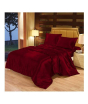 iShopping - Maguari Satin Soft Silk Shine Double Bed Sheet Maroon (0309)