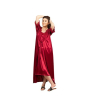 iShopping - MBN Textile Ladies Silk Nighty Maroon - 2 Pcs