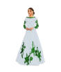 iShopping - Azhari Traders Embroidery Long Maxi With Trouser-White