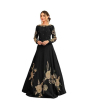 iShopping - Azhari Traders Embroidery Long Maxi With Trouser-Black