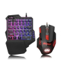 iShopping - Mini One Hand RGB LED Gaming Keyboard & Mouse