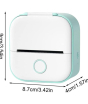 iShopping - Muzamil Store Thermal Mini Printer with Bluetooth, Portable Sticker 
