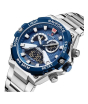 iShopping - Naviforce Fashion Digital Analog Men's Watch Silver (NF-9207-3)