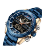 iShopping - Naviforce Dual Time Exclusive Edition Watch For Men - Blue (NF-9195-3)