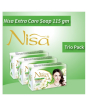 iShopping - Nisa Extra Care Beauty Soap Green 115gm (Pack of 3)