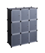 iShopping - Oddity DIY 9 Cubes Organizer Storage Closet - Black