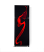 iShopping - PEL Glass Door Freezer-on-Top Refrigerator 9 cu ft Red Blaze (PRGD-2350)
