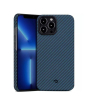 iShopping - Pitaka MagEZ Case 2 For iPhone 13 Pro Max - Black / Blue Twill
