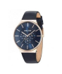 iShopping - Police Leather Strap Watch For Men Dark Blue (15044JS/03)