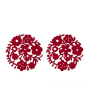 iShopping - Premier Home Felt Flower Design Placemats Pack of 2 Red (1203545)