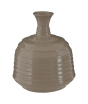 iShopping - Premier Home Taupe Ribbed Ceramic Vase (1411247)