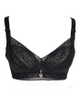 iShopping - Purple Bag Fancy Soft Double Padded Wireless Bra Black (0047)