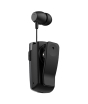iShopping - Faster R12 Pro Retractable Bluetooth Headset Clip-On Earbuds Hands-Free With Microphone